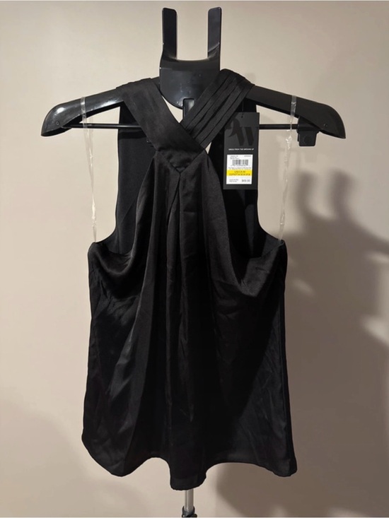Nine West Tops - Nine West Black Satin Cross-Back Dress